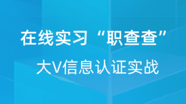 【校招VIP】出品：Java在线实习“职查查”大V信息认证实战