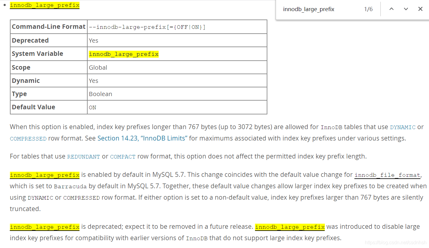 error-1071-42000-specified-key-was-too-long-max-key-length-is-767