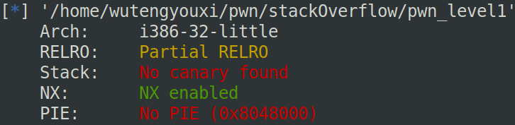 pwn_level1_checksec