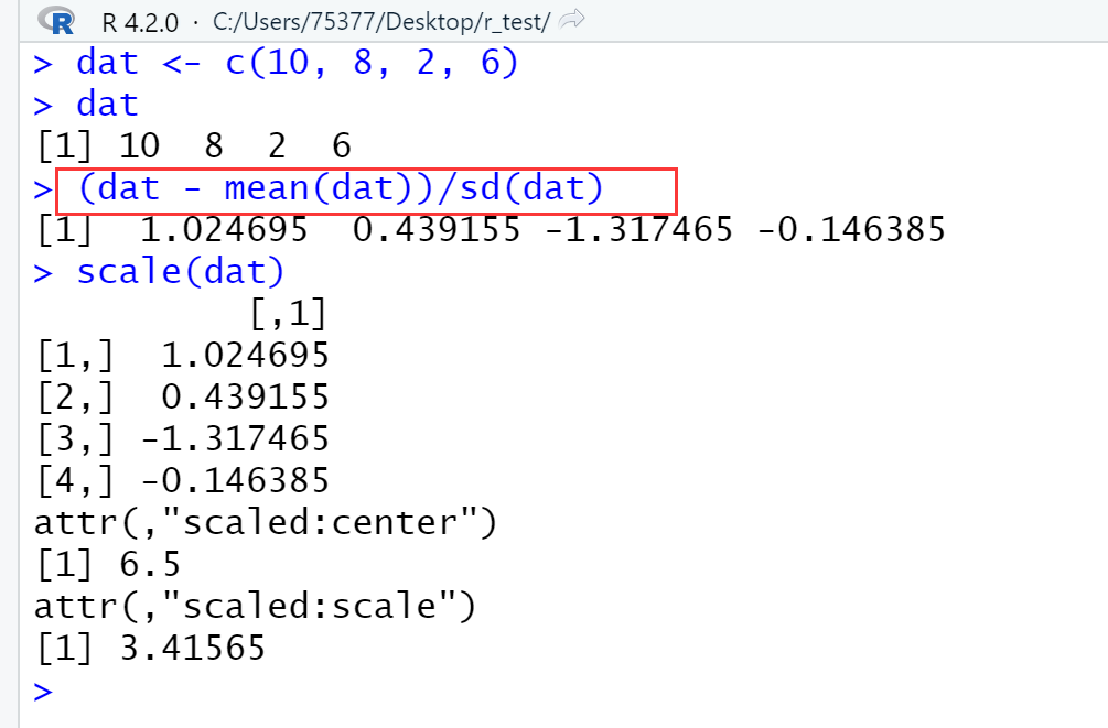 R语言中scale函数（数据的标准化z-score） - 小鲨鱼2018 - 博客园