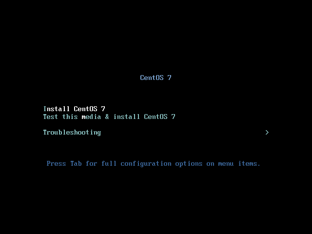 Install CentOS 7