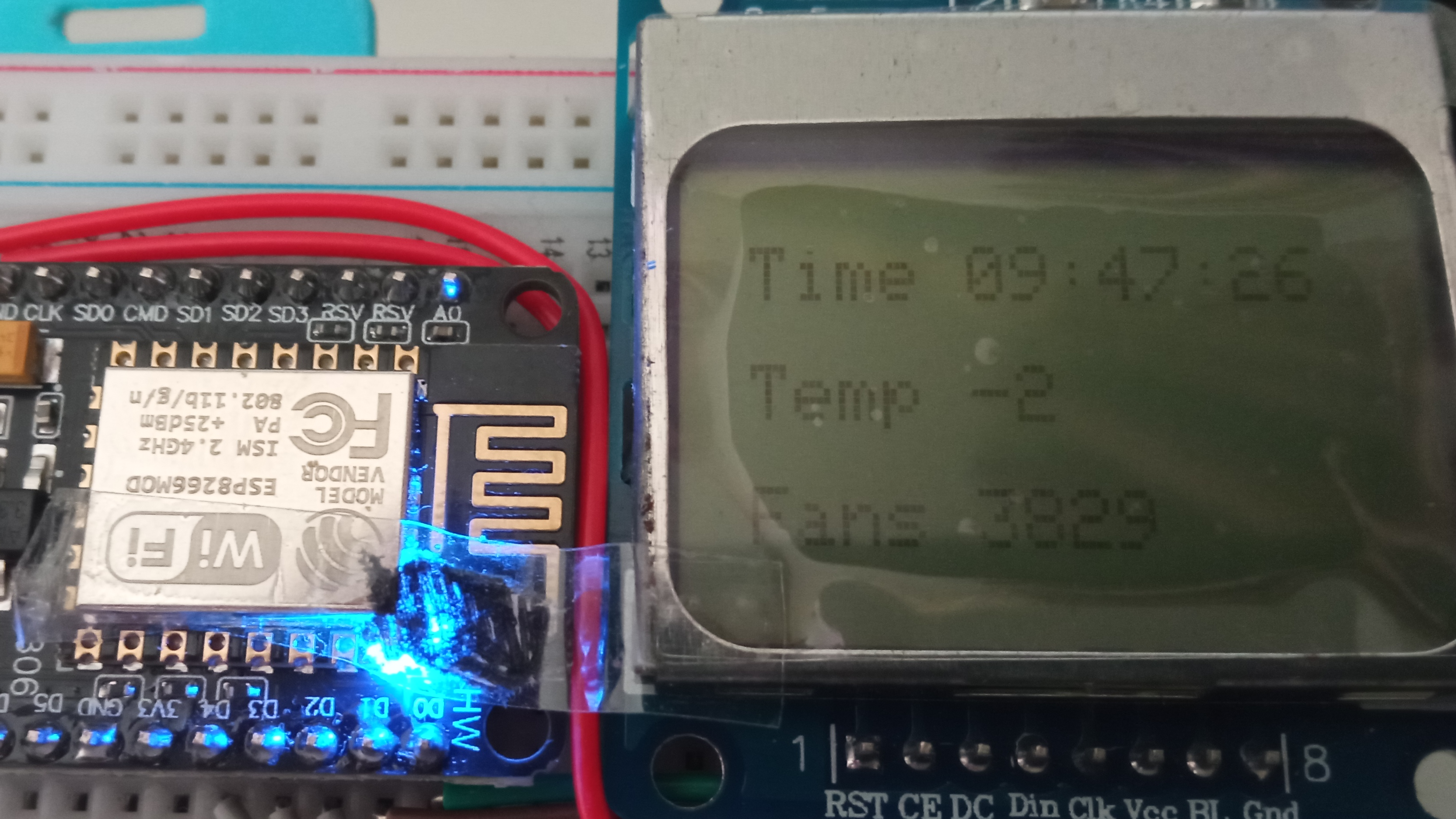 ESP8266点亮nokia5110，打造自己的小电视