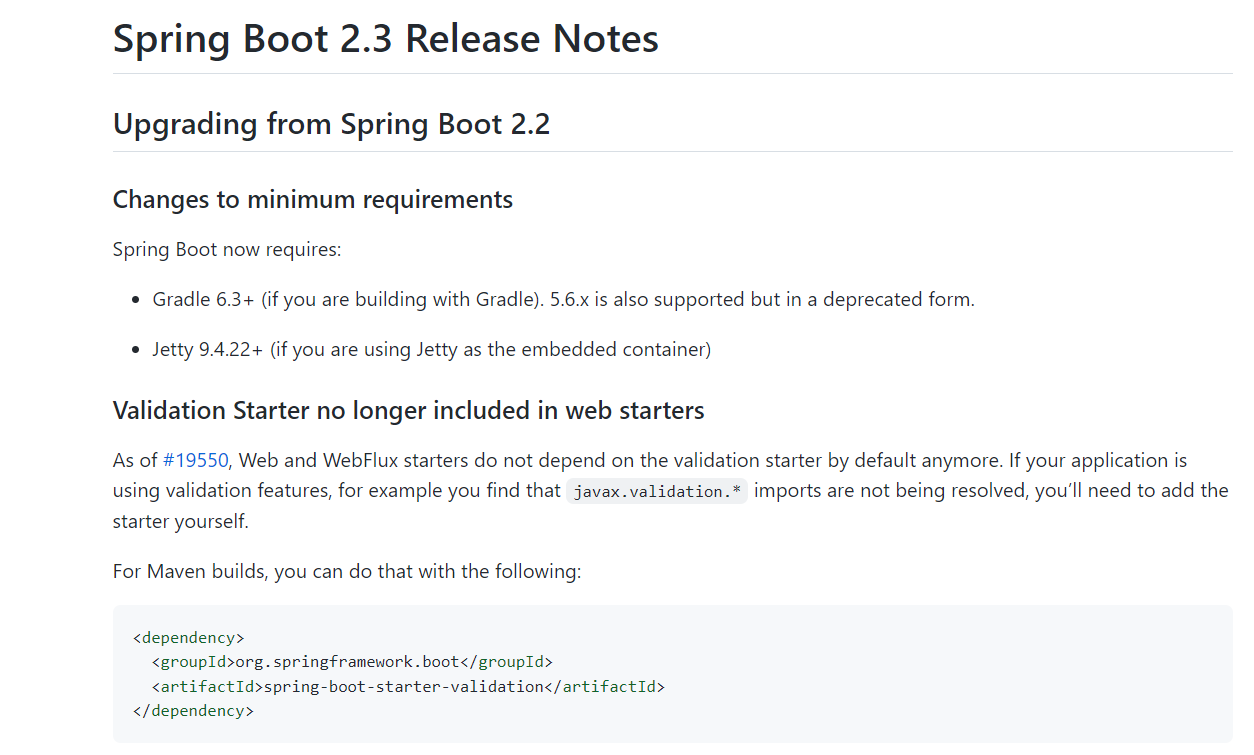 Spring boot 2. release on sale notes