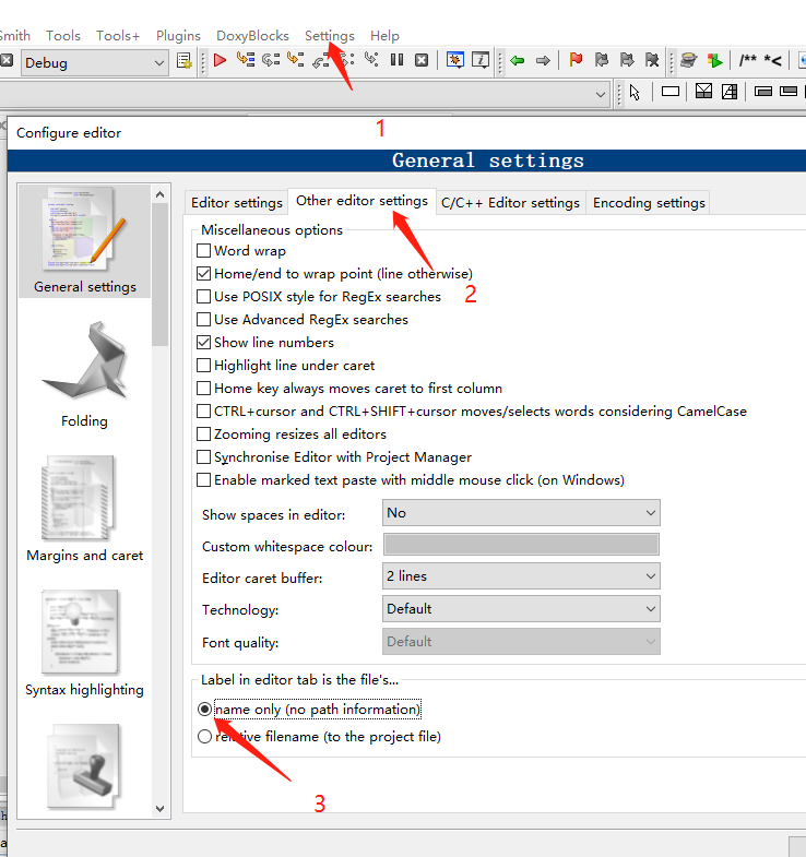 codeblocks 编辑标签（editor tab）路径太长问题，修改后只显示文件名 凌凌漆 博客园