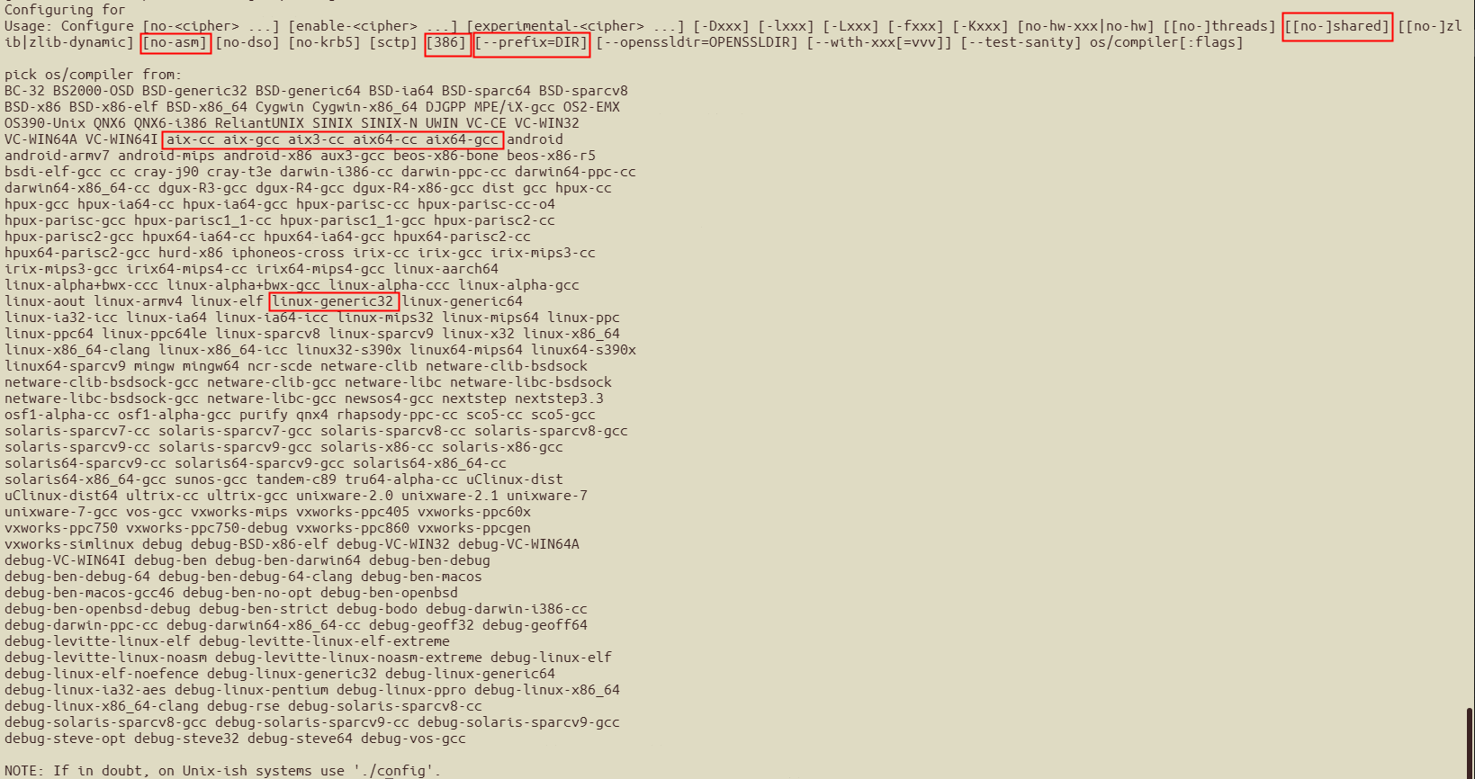 linux编译32位openssl和libssh2