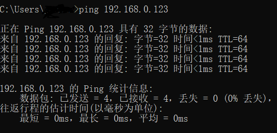 ping虚拟机的IP地址