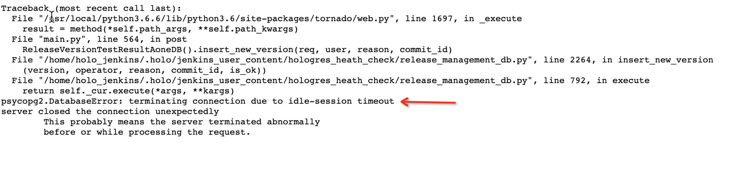 terminating-connection-due-to-idle-session-timeout-lxd670