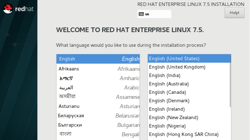 安装Red Hat Enterprise Linux 7.5