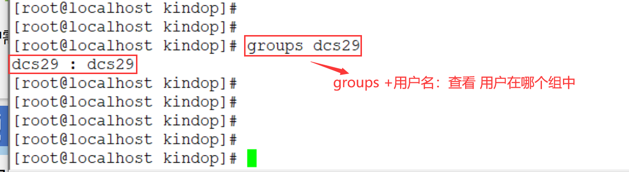 查看用户在那个组