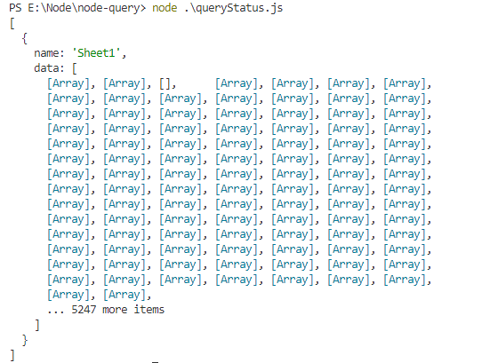 node-xlsx读取出来的结构：