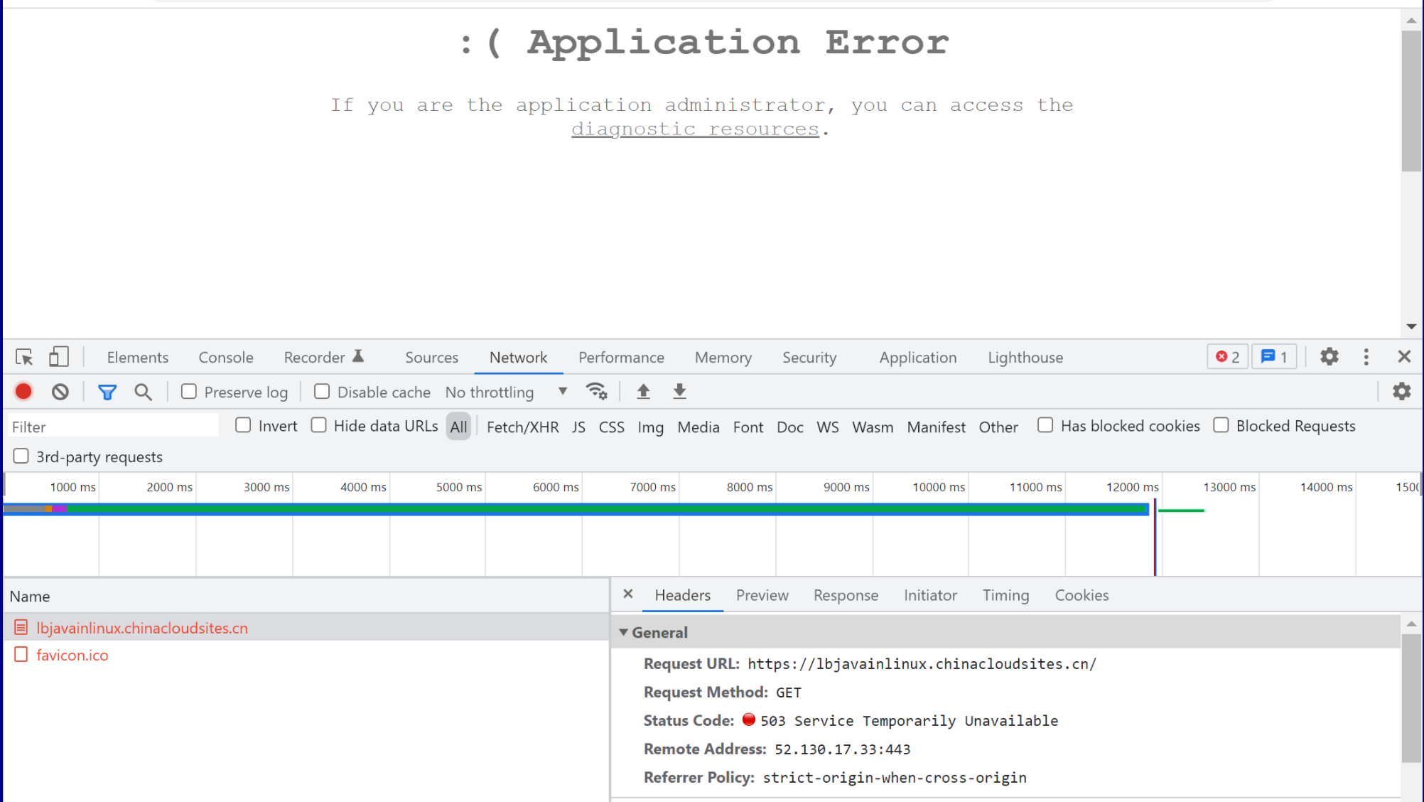 【Azure 应用服务】部署Jar到App Service for Linux，因启动命令路径配置错误而引起:( Application Error 问题
