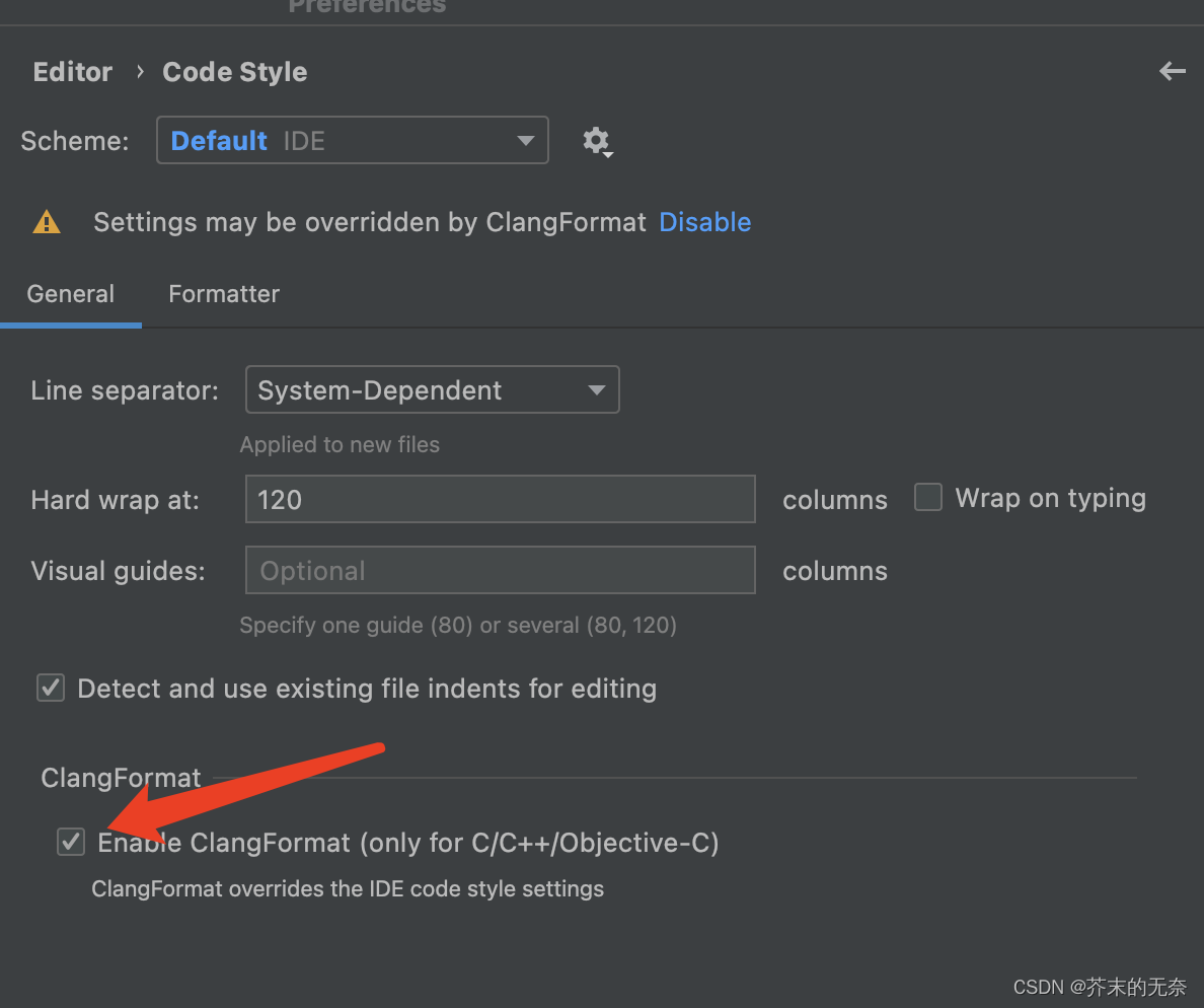 CLion clang format OrangeScc 