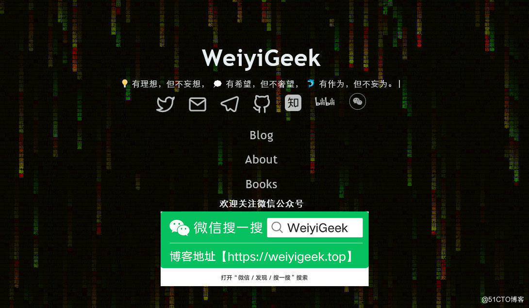 WeiyiGeek Blog 博客 - 为了能到远方，脚下的每一步都不能少