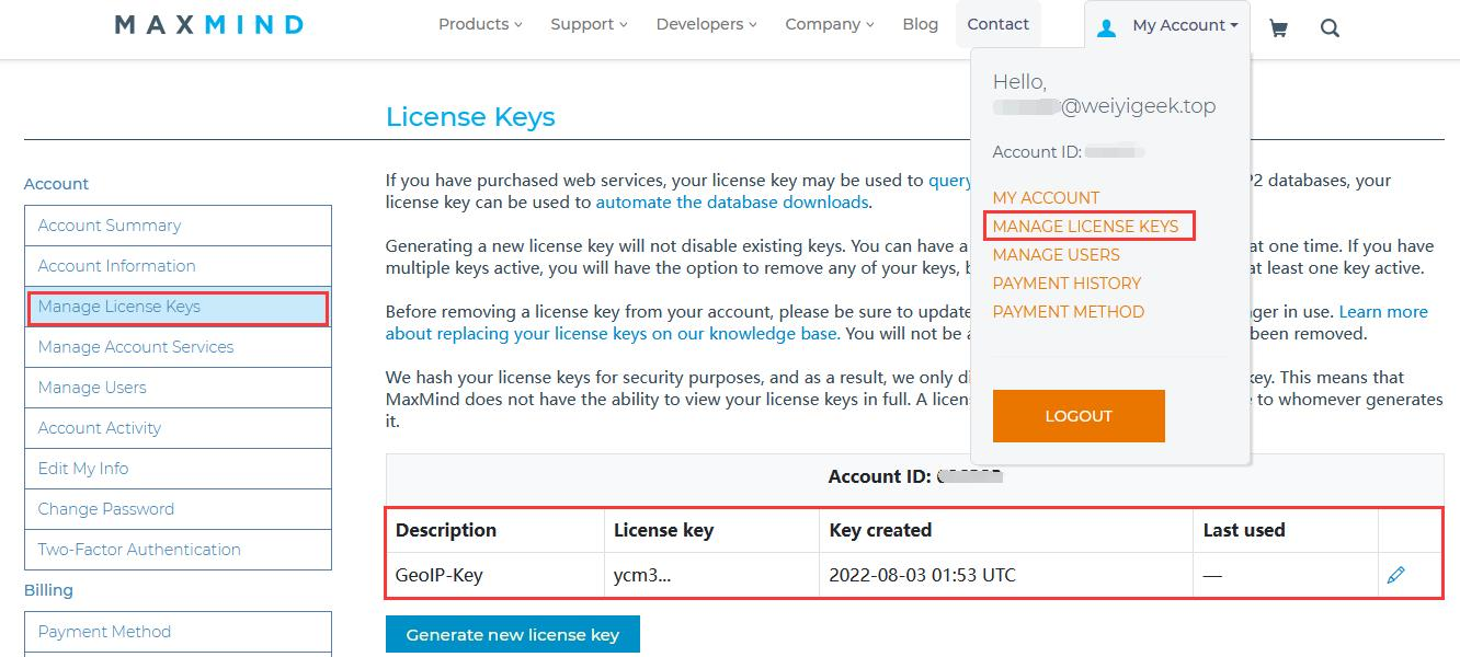 WeiyiGeek.Manage License Keys