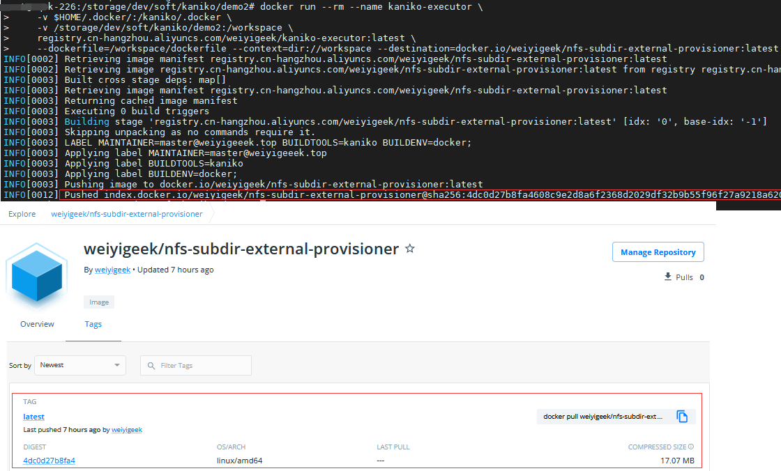 WeiyiGeek.在 Docker 中使用 kaniko 进行镜像构建与发布
