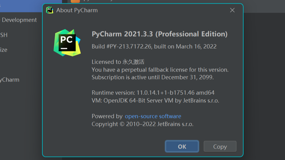 PyCharm 2022.1 专业版 免费安装