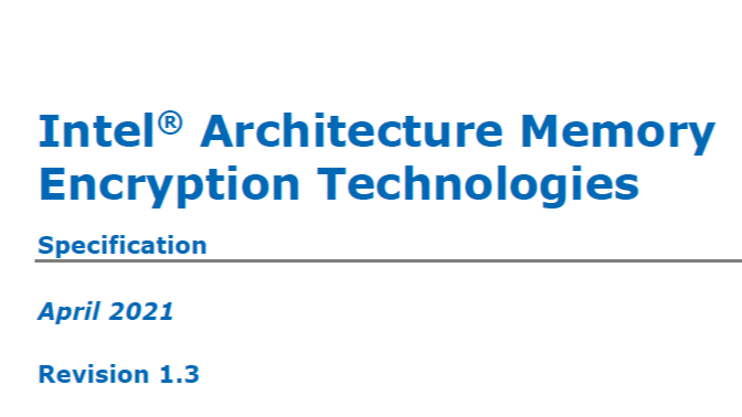 Intel TME&amp;MKTME Spec 翻译