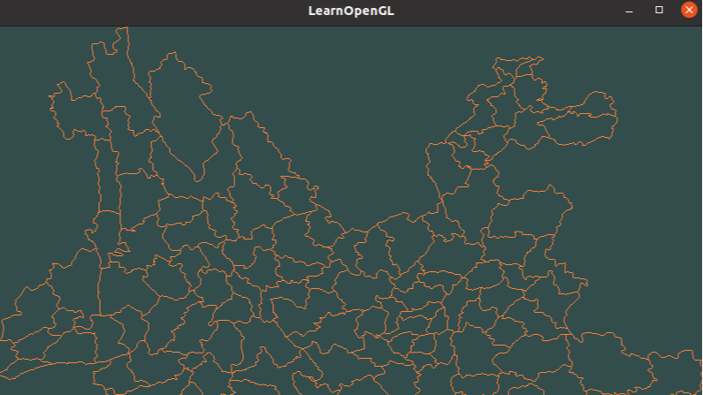 使用Shapefile C Library读取shp文件并使用OpenGL绘制