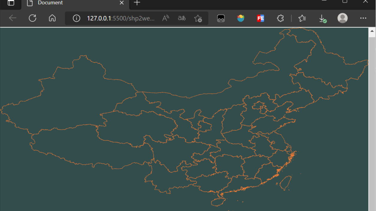 使用Shapefile-js读取shp文件并使用WebGL绘制