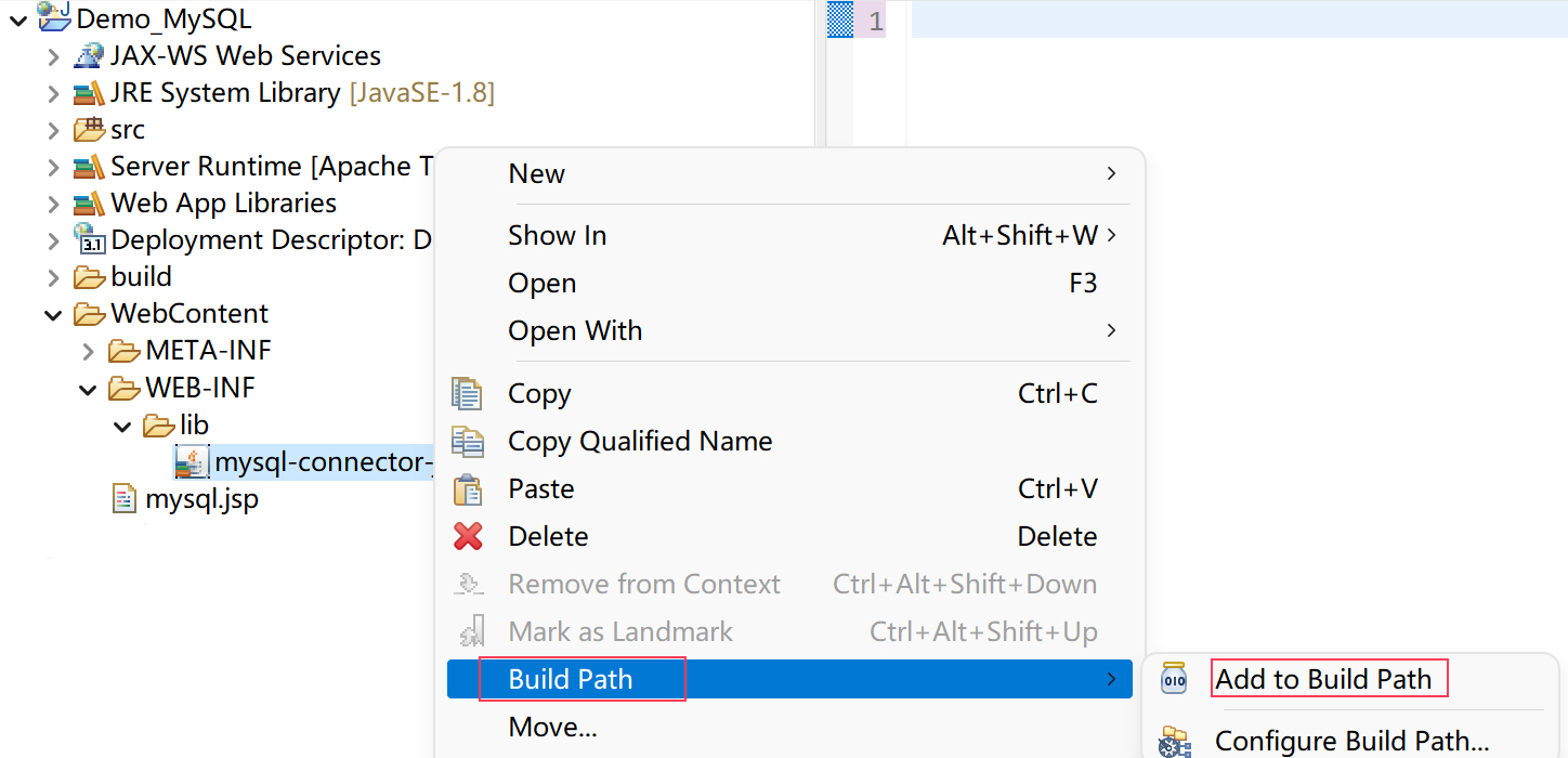  eclipse javaweb mysql 