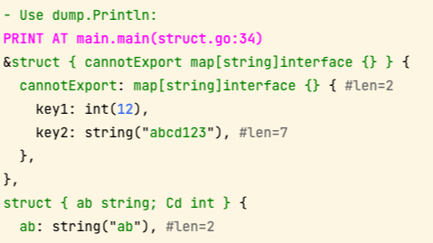 goutil/dump - 打印漂亮易读的go数据