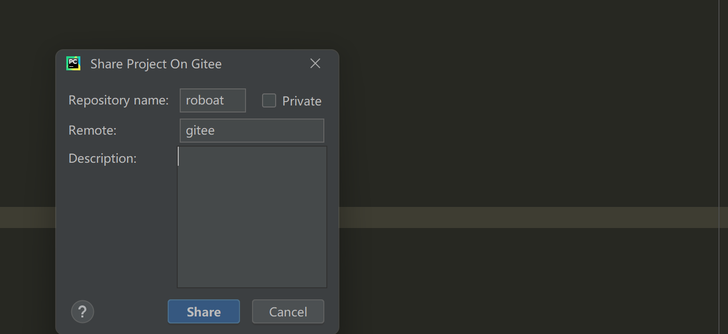 Pycharm gitee 