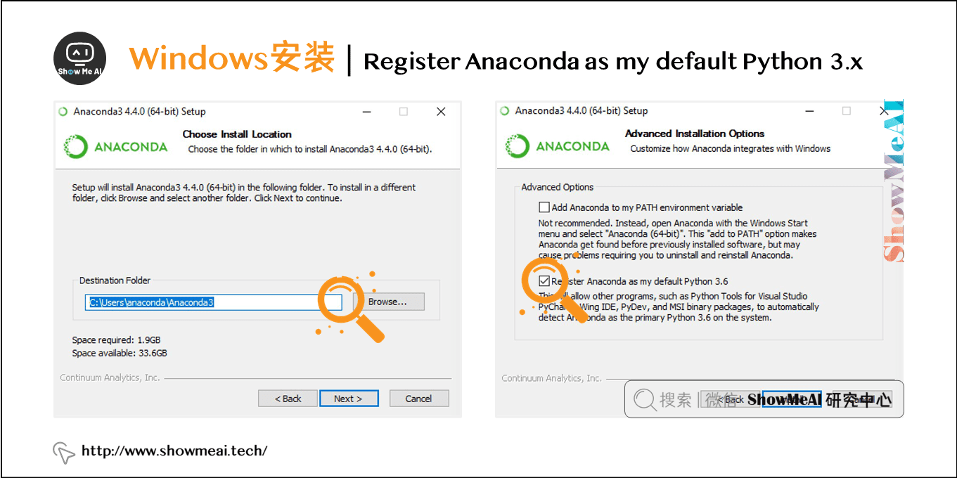 Windows安装 | Register Anaconda as my default Python 3.x