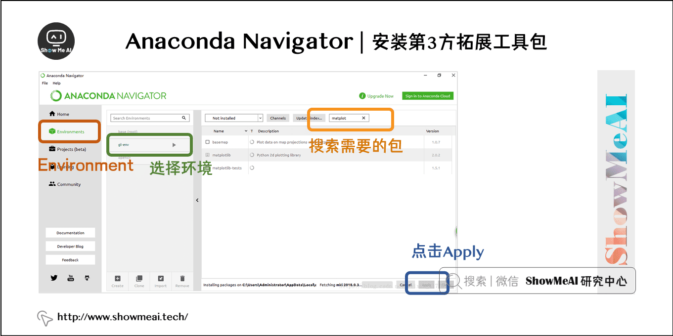 Anaconda Navigator | 安装第3方拓展工具包