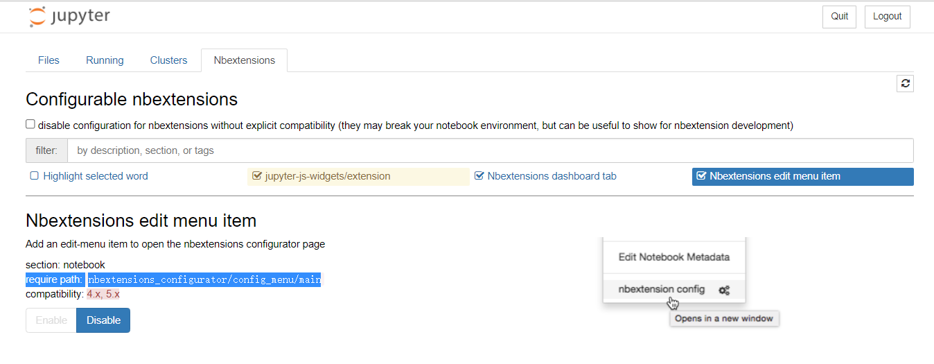 Conda install c conda forge jupyter nbextensions configurator 
