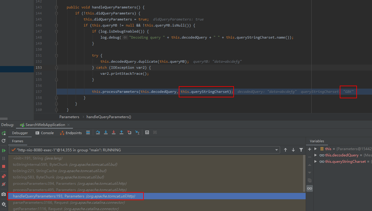 handleQueryParameters