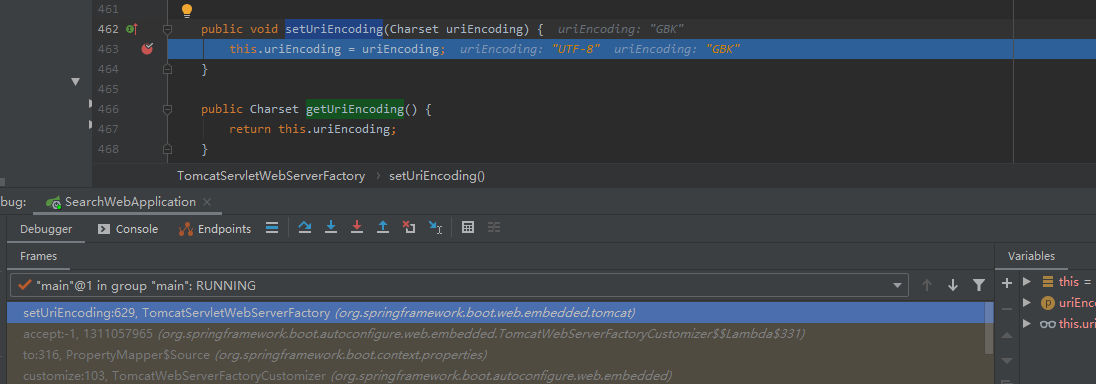 setQueryStringCharset