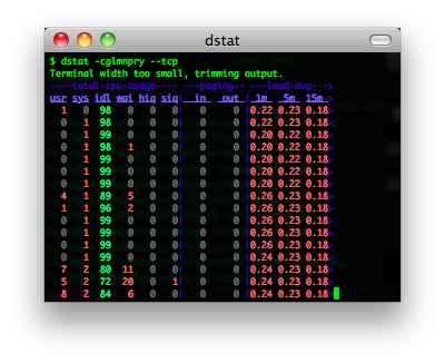 dstat screenshot