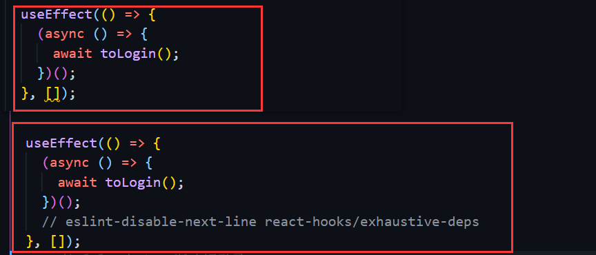 Eslint Disable Next Line React Hooks Exhaustive Deps Global