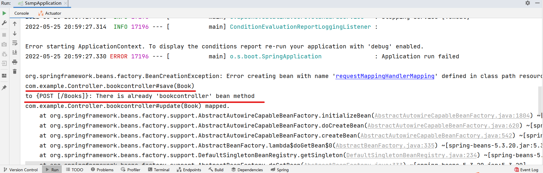 There is already 'bookcontroller' bean method 学习没什么用 博客园
