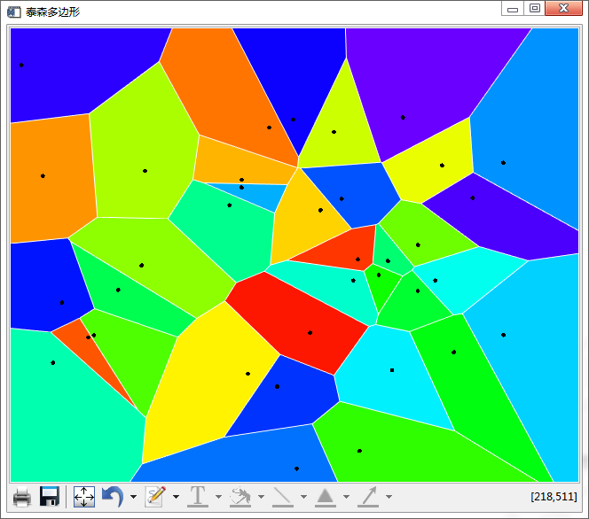 【IDL】 自動構建泰森多邊形（Voronoi Polygon）