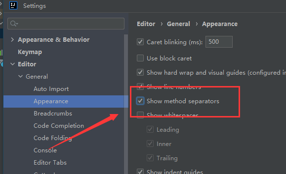 显示方法分隔符