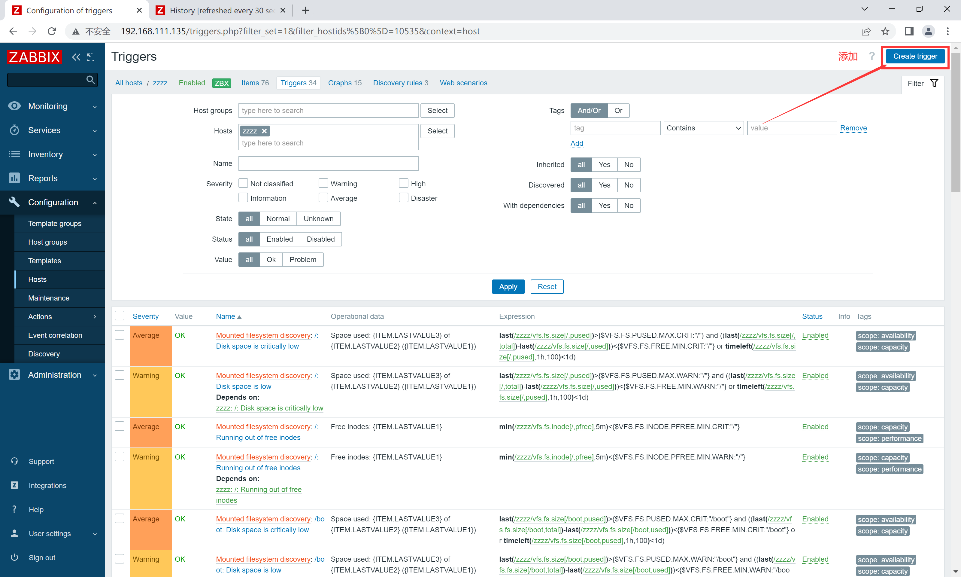 zabbix-mysql