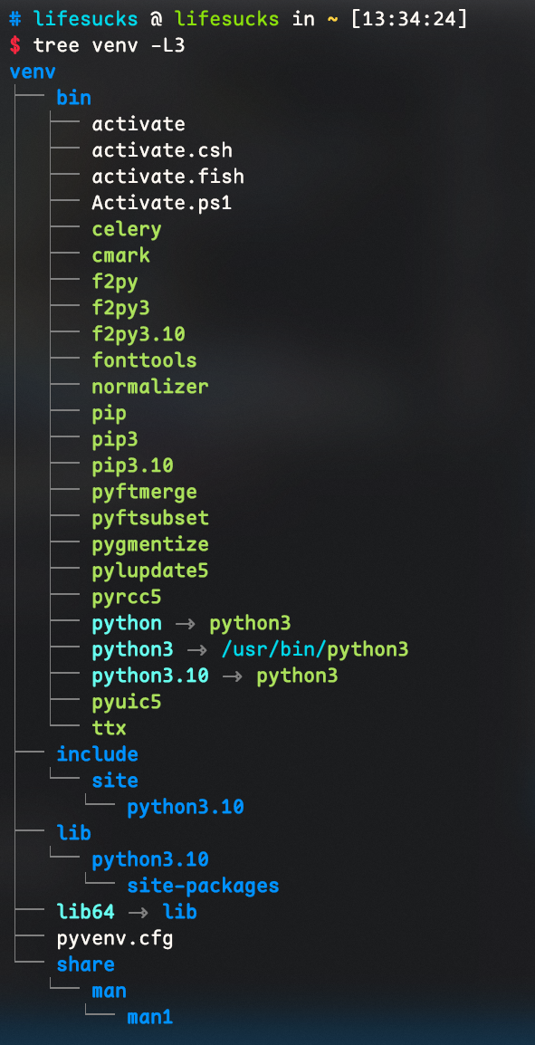 python实现输出文件夹的目录树结构