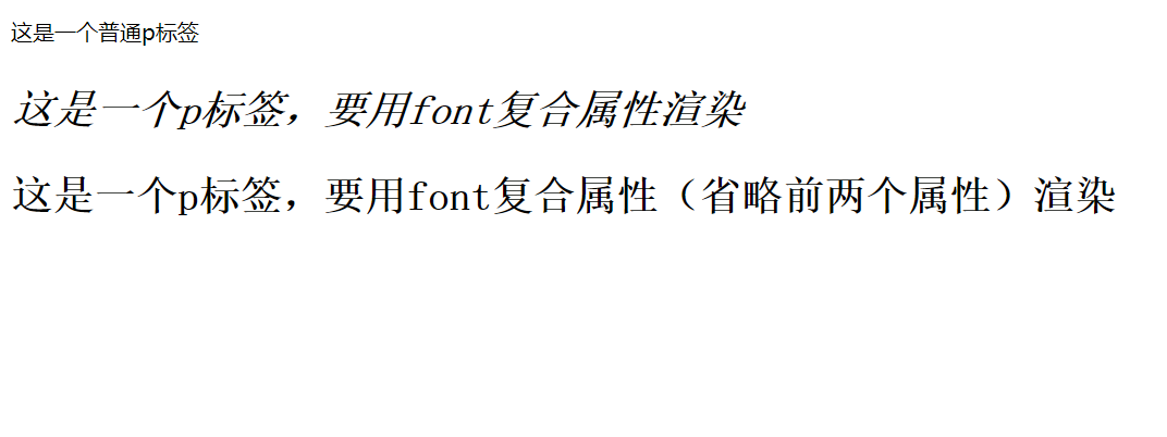 03-font复合属性.html在浏览器的显示效果