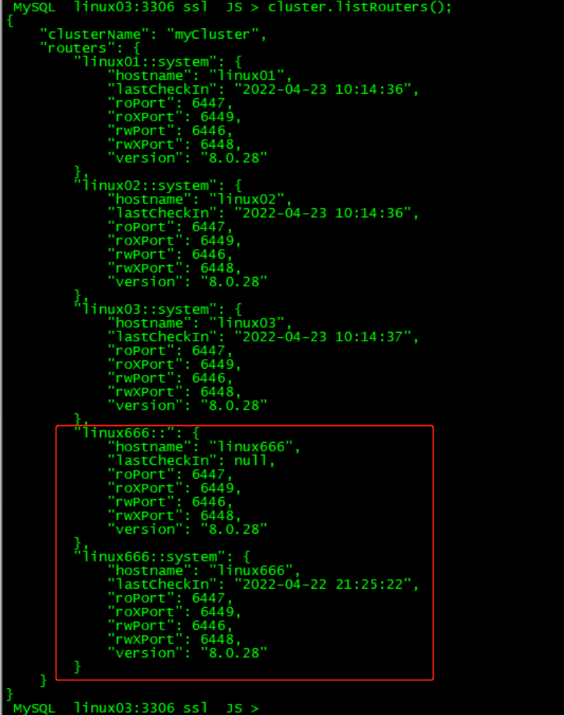 MySQL Router重装后重新连接集群进行引导出现的——此主机中之前已配置过的问题