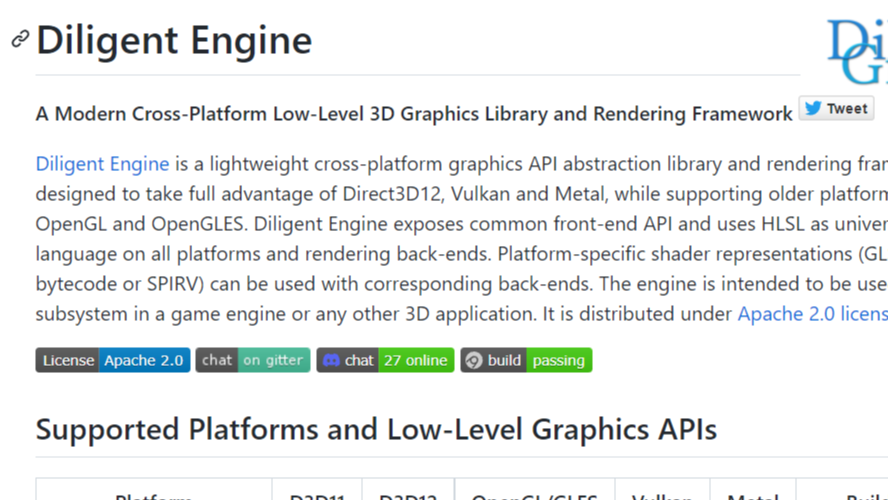 乘风破浪，遇见未来元宇宙(Metaverse)之现代跨平台低级3D图形库和渲染框架Diligent Engine，旨在成为游戏引擎和3D应用的图形子系统