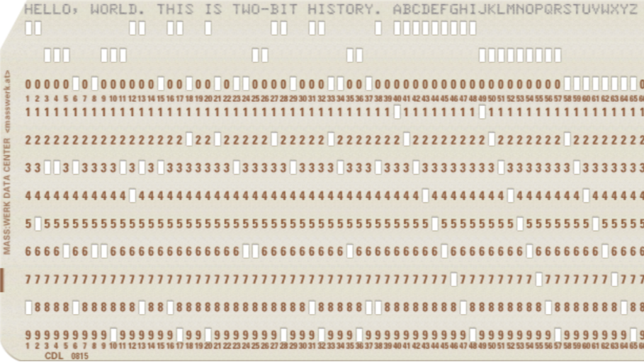 编程架构演化史 | 远古时代，从打孔卡（Punched Card）开始