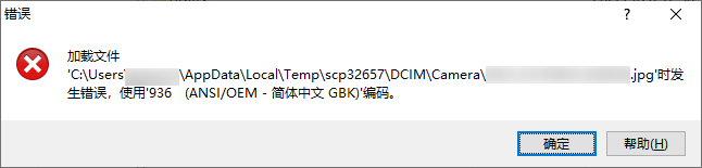 使用WinSCP-936 GBK 编码 错误