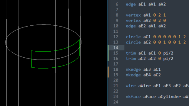 OpenCASCADE 投影生成PCurve