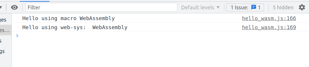 Rust WebAssembly 示例运行结果