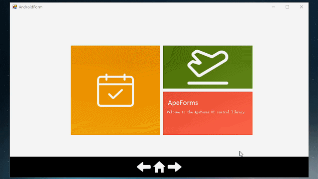 ApeForms | C#-WinForm窗体仿Android桌面（左右翻页）