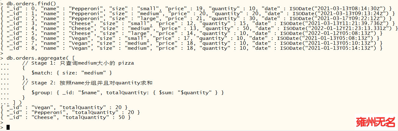 Mongodb4 4 Aggregation 雍洲无名 博客园