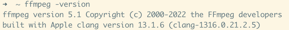 查看FFmpeg版本