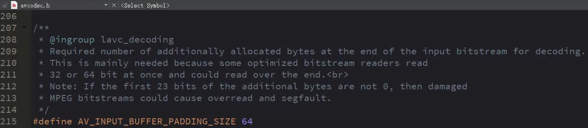 AV_INPUT_BUFFER_PADDING_SIZE