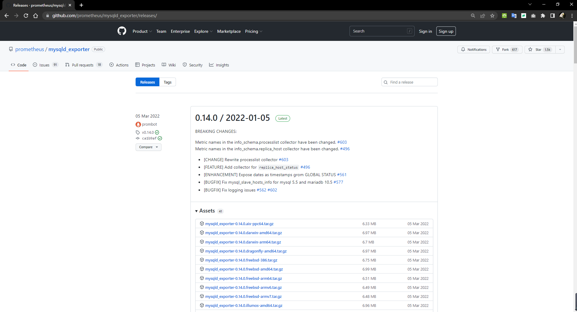 mysql exporter for prometheus